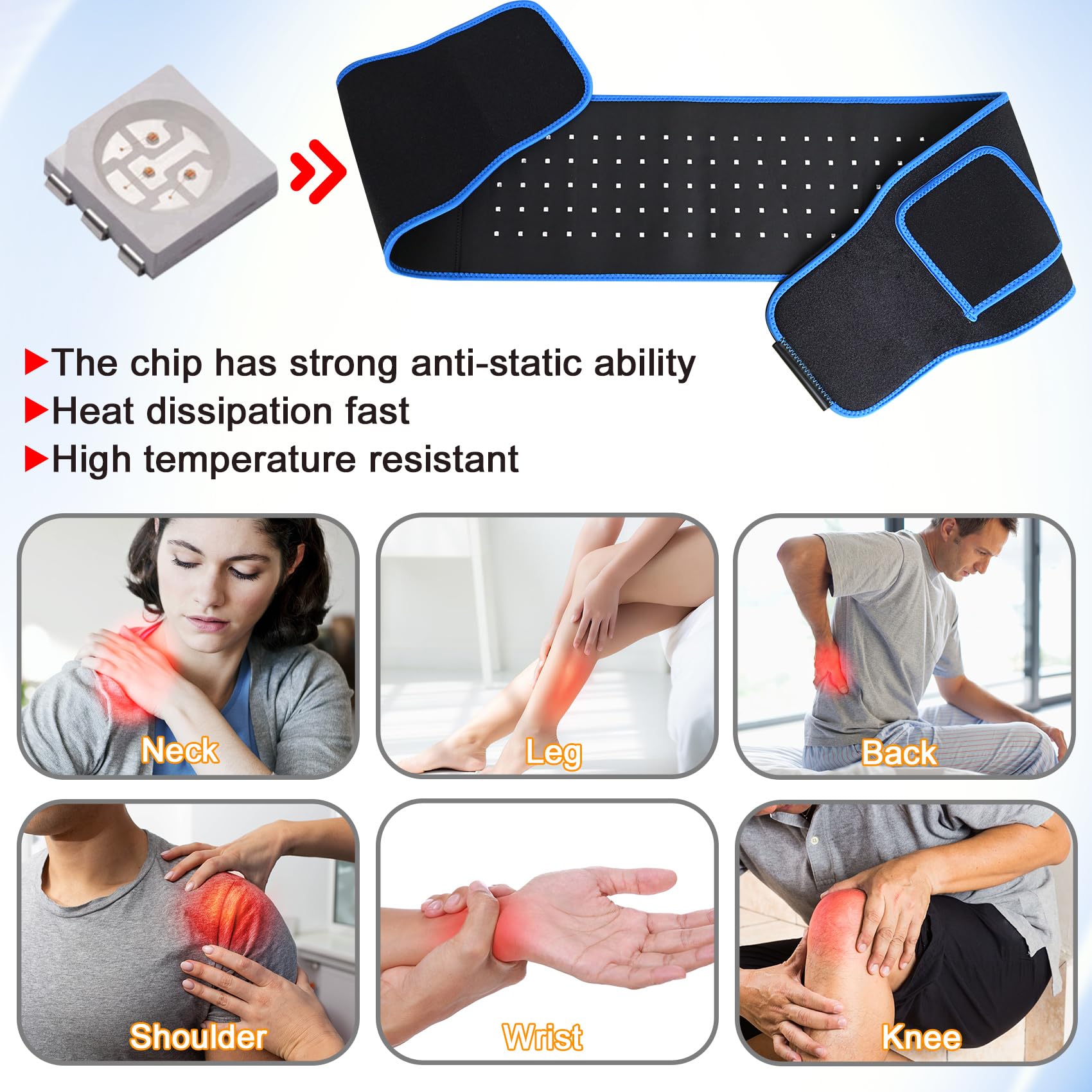 Red Light Therapy Belt, Infrared Light Therapy Red Light Therapy Device, Infrared Light Therapy Wrap Loqumloi