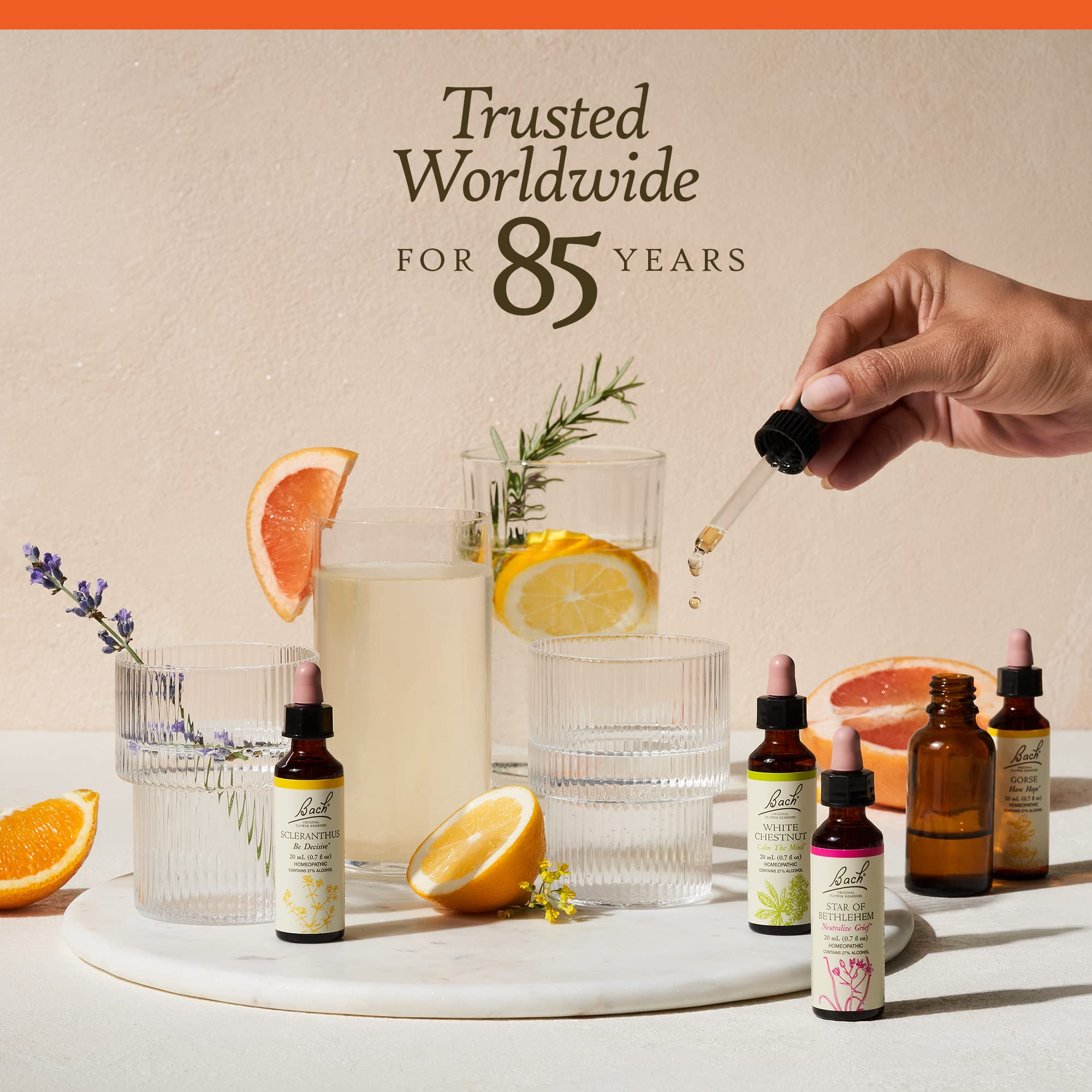 Bach Original Flower Remedies, Red Chestnut for Peace of Mind (Non-Alcohol Formula) Bach