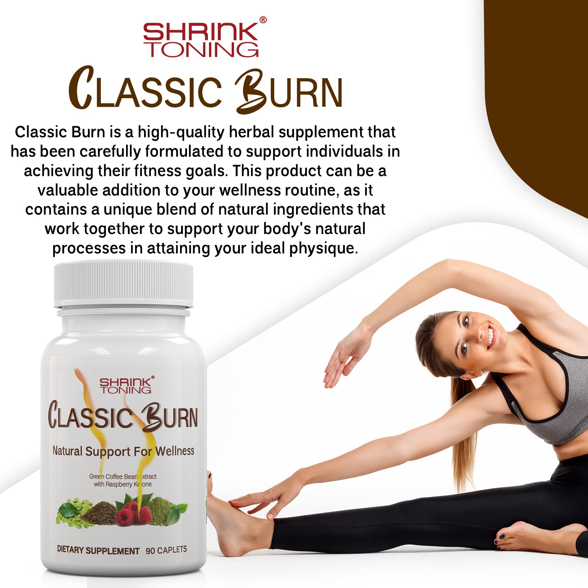 shrink Classic Burn - Pure Green Coffee Bean Extract and Raspberry Ketones with 45% shrink