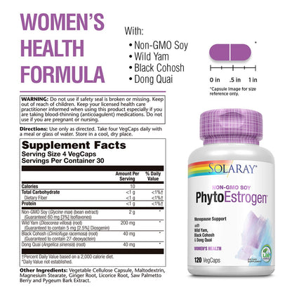 Solaray Phytoestrogen Supplement, 120 Count