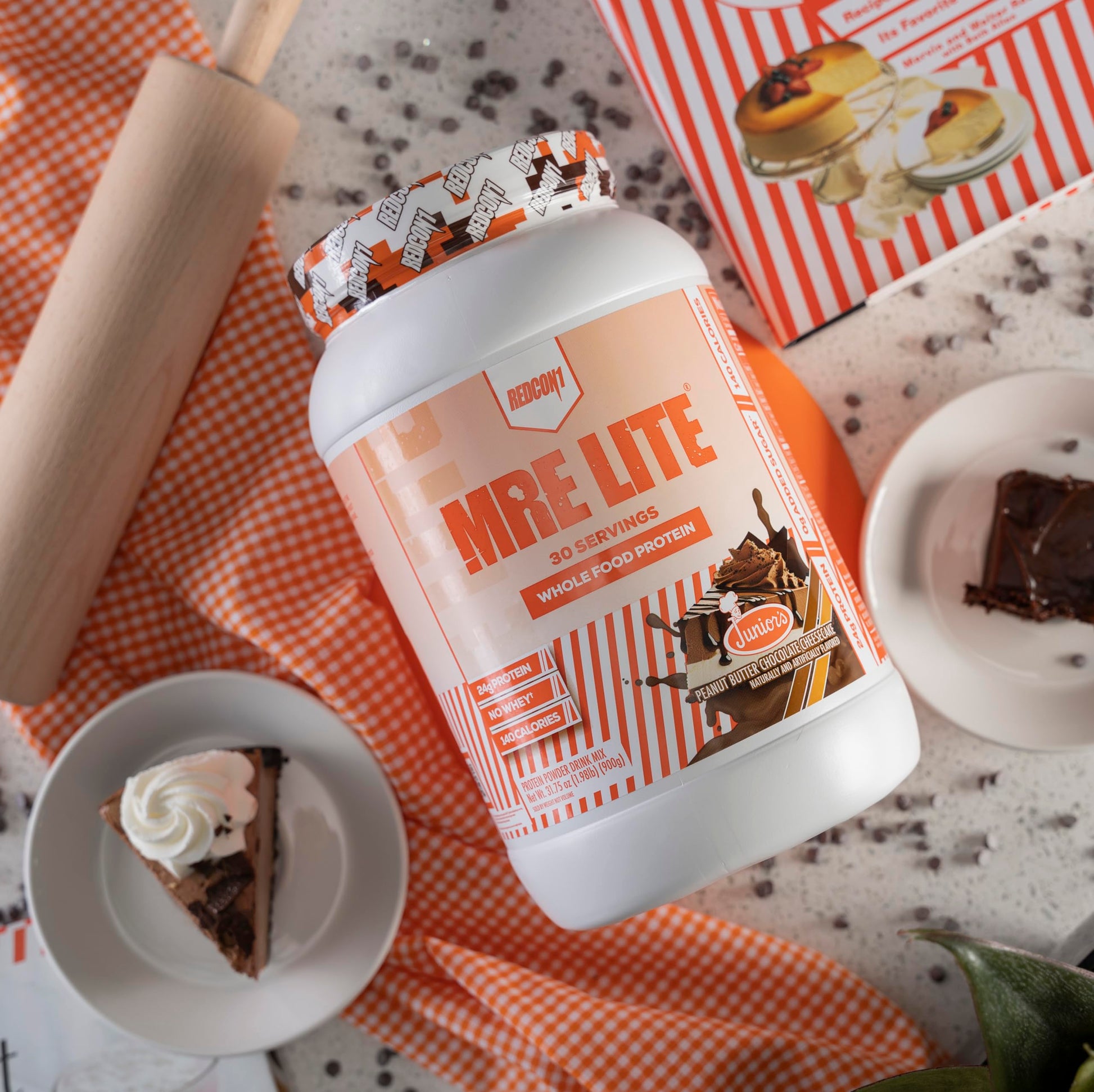 REDCON1 MRE Lite Whole Food Protein Powder, Juniors, Peanut Butter Chocolate REDCON1