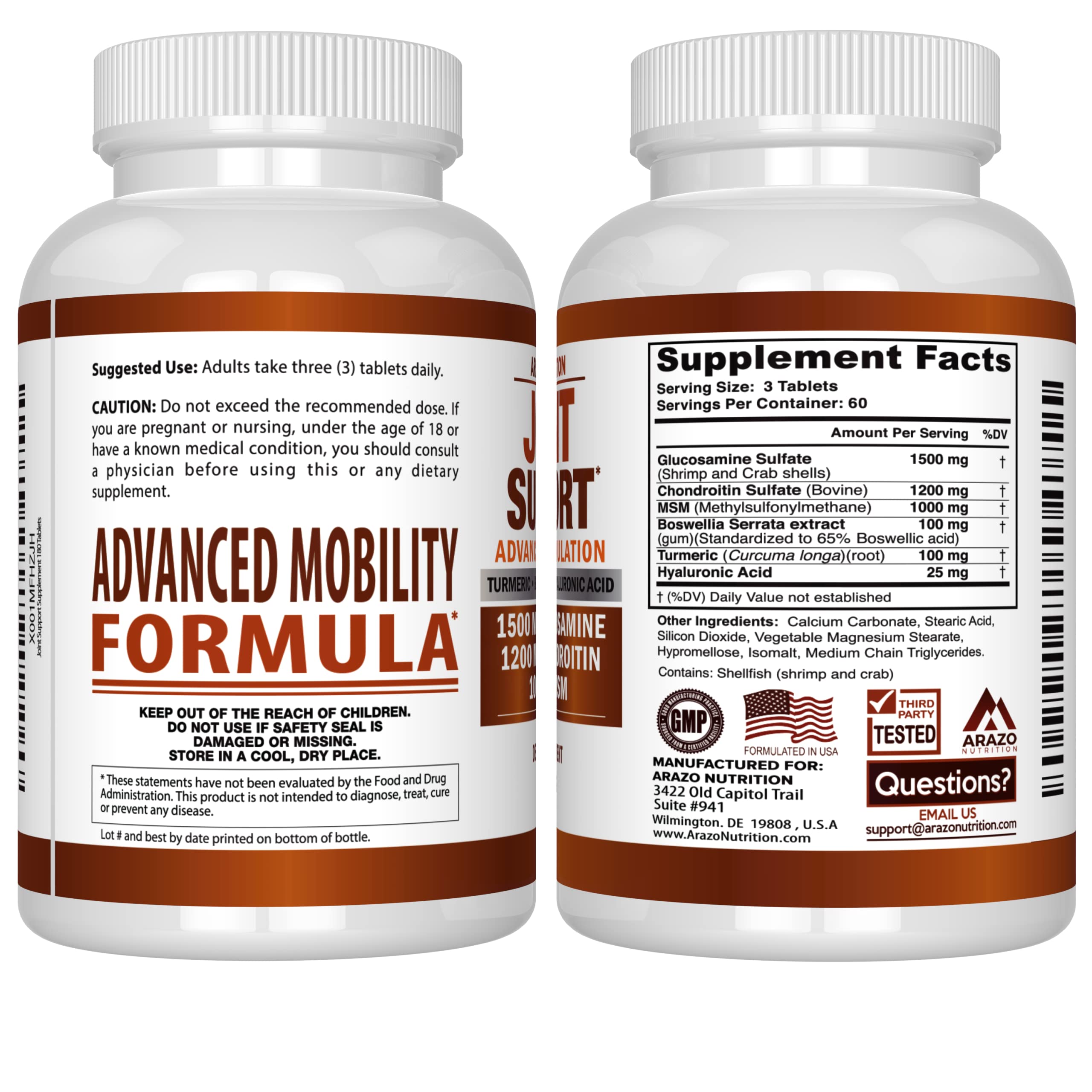 Glucosamine Chondroitin Turmeric Msm Boswellia - Joint Support Supplement for Relief My Store