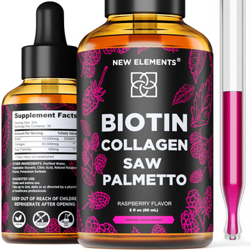 Liquid Biotin with Collagen & Saw Palmetto Extract for Women and Men | Hair Growth 
