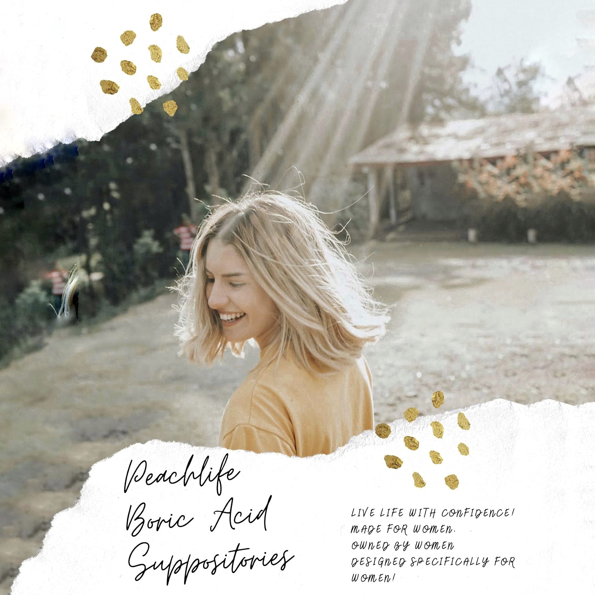 Peachlife Boric Acid Suppositories in Vegetable Capsules - USA Made - Vaginal pH Peachlife