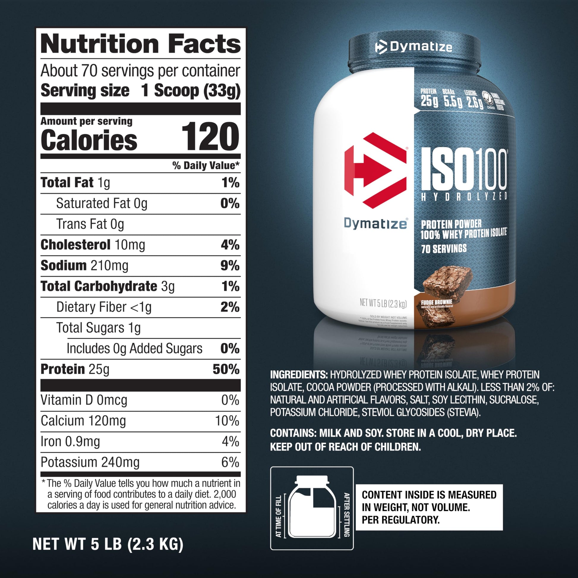 Dymatize ISO100 Hydrolyzed Protein Powder, 100% Whey Isolate Protein, 25g of Protein Dymatize