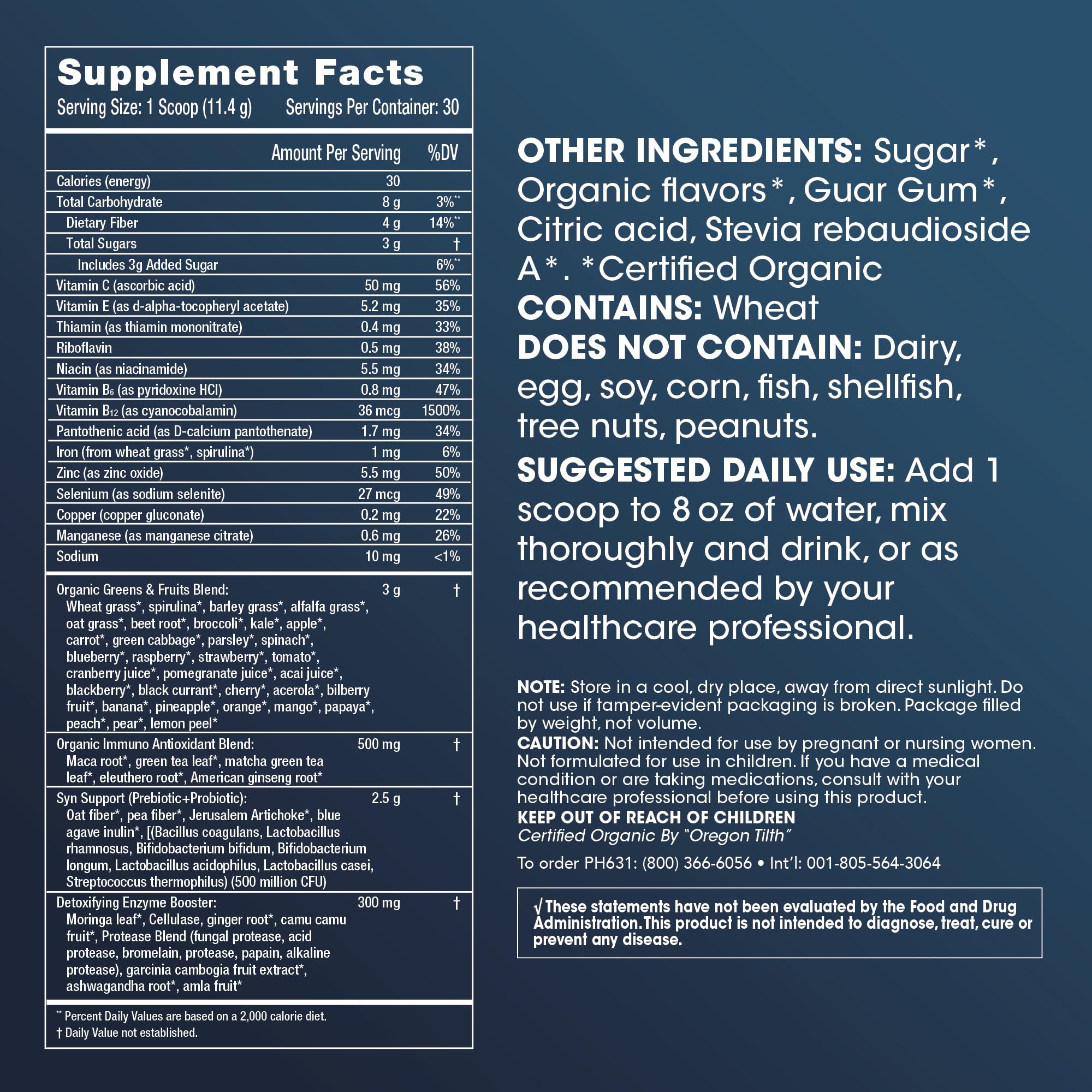 ProHealth Longevity Greens- Delicious Organic Healthy Greens for Energy & Aging ProHealth