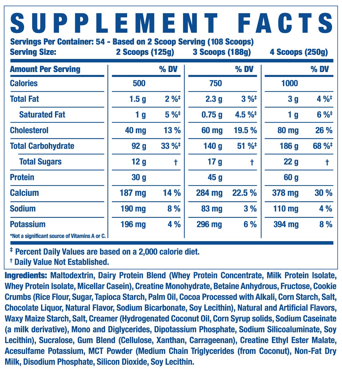 Ronnie Coleman Signature Series King Mass XL Mass Gainer Protein Powder, Muscle Ronnie Coleman Signature Series