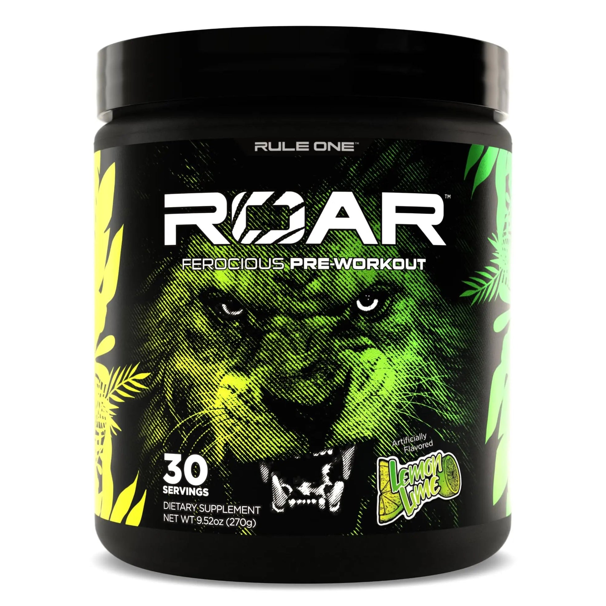 Rule 1 R1 Roar, Lemon Lime - 9.52 oz - Pre-Workout Powder - with Creatine, Beta-Alanine