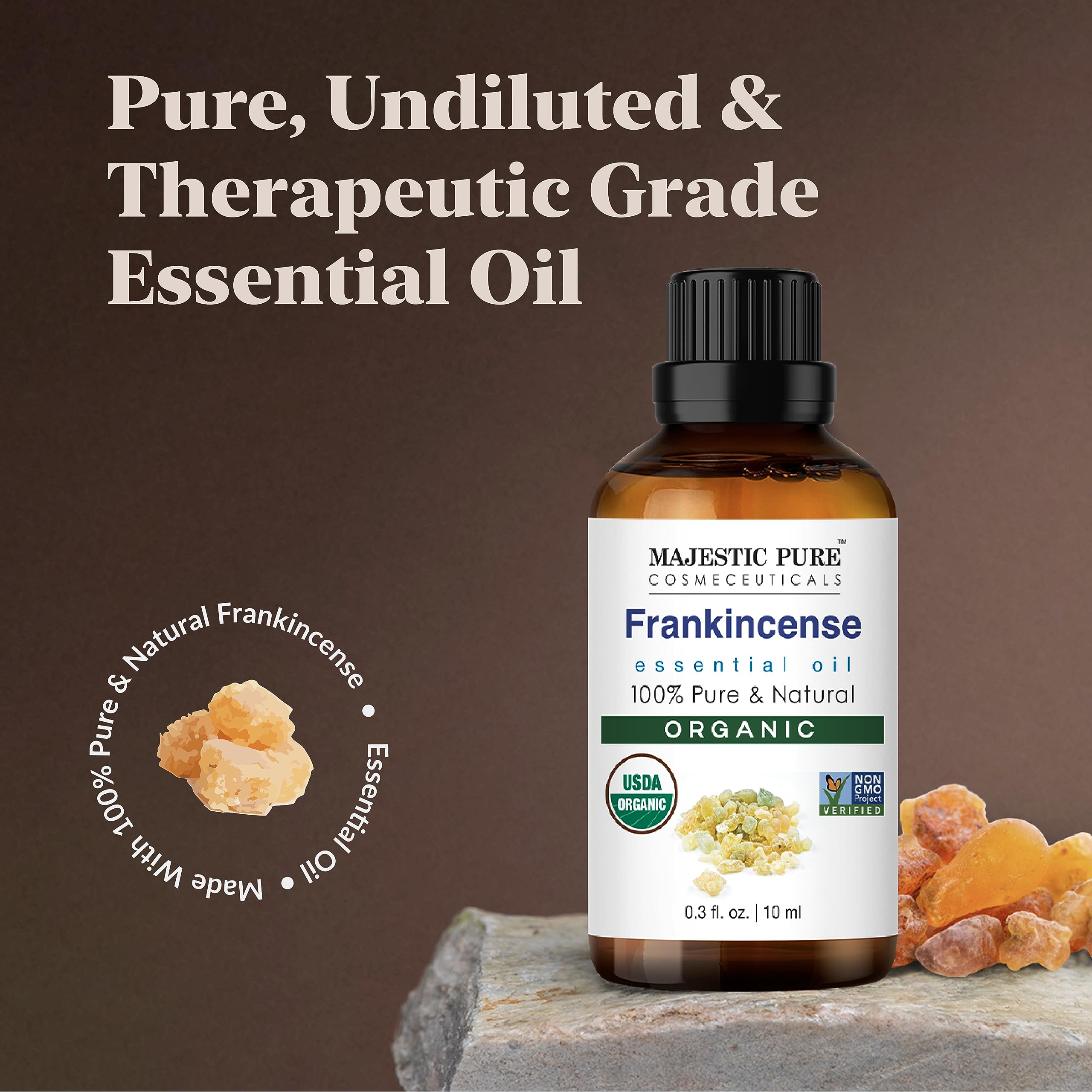 Majestic Pure USDA Organic Frankincense 0.33 fl oz MAJESTIC PURE