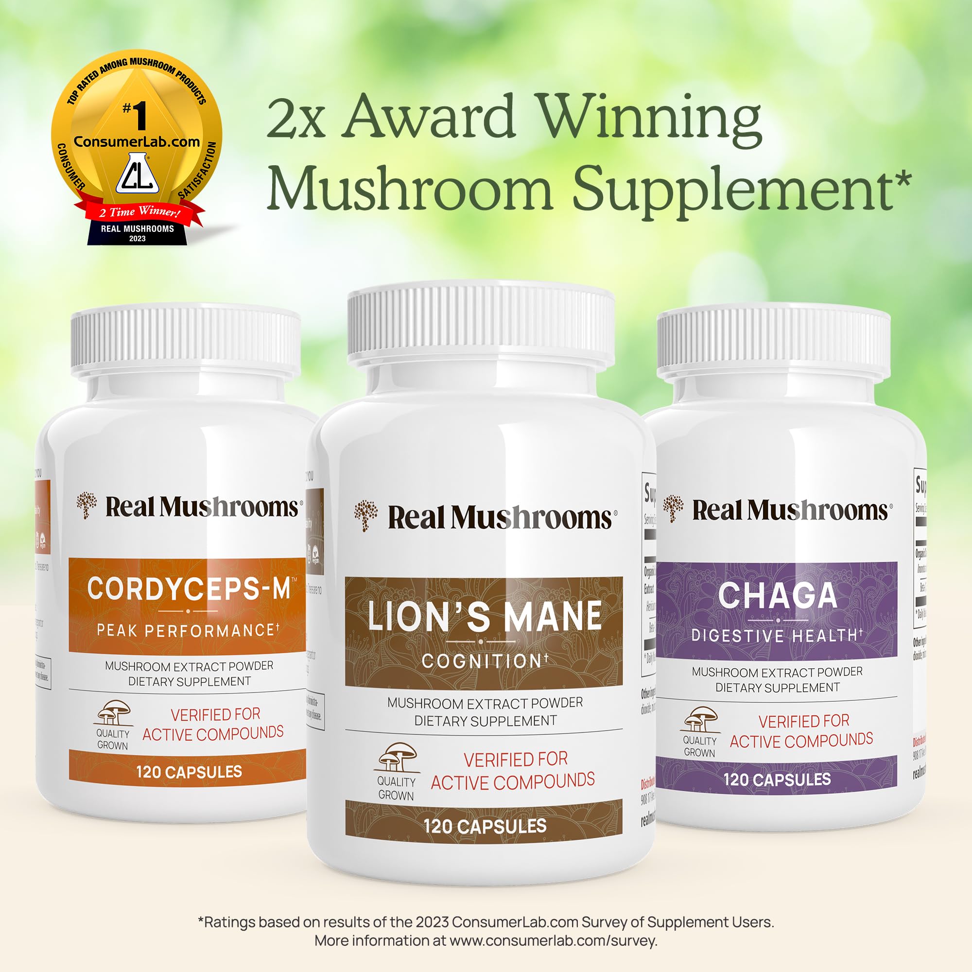 Real Mushrooms Cordyceps Capsules - Performance Mushroom Extract Supplement Real Mushrooms