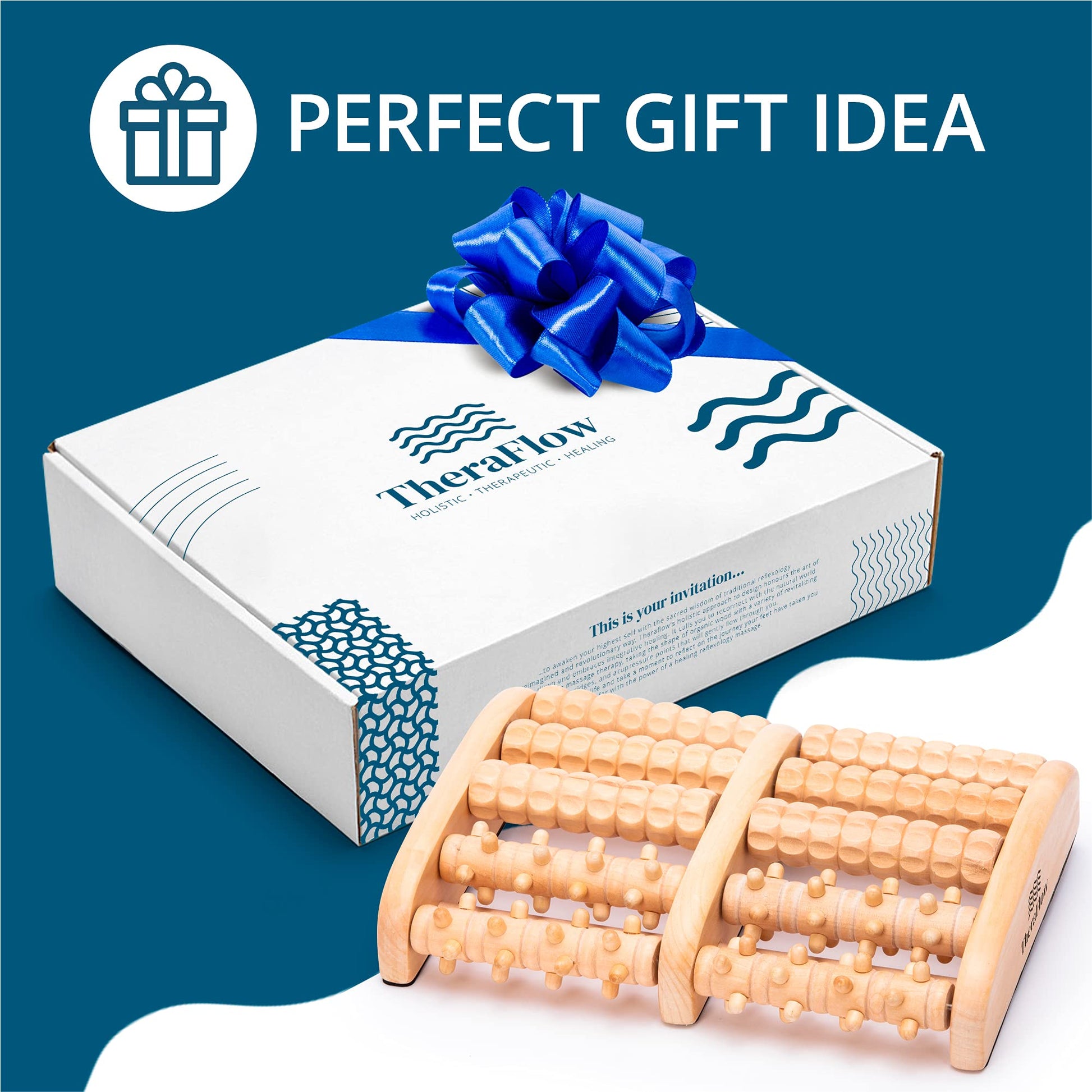 TheraFlow Foot Massager for Plantar Fasciitis Relief, Relaxation Gifts for Women, Men TheraFlow