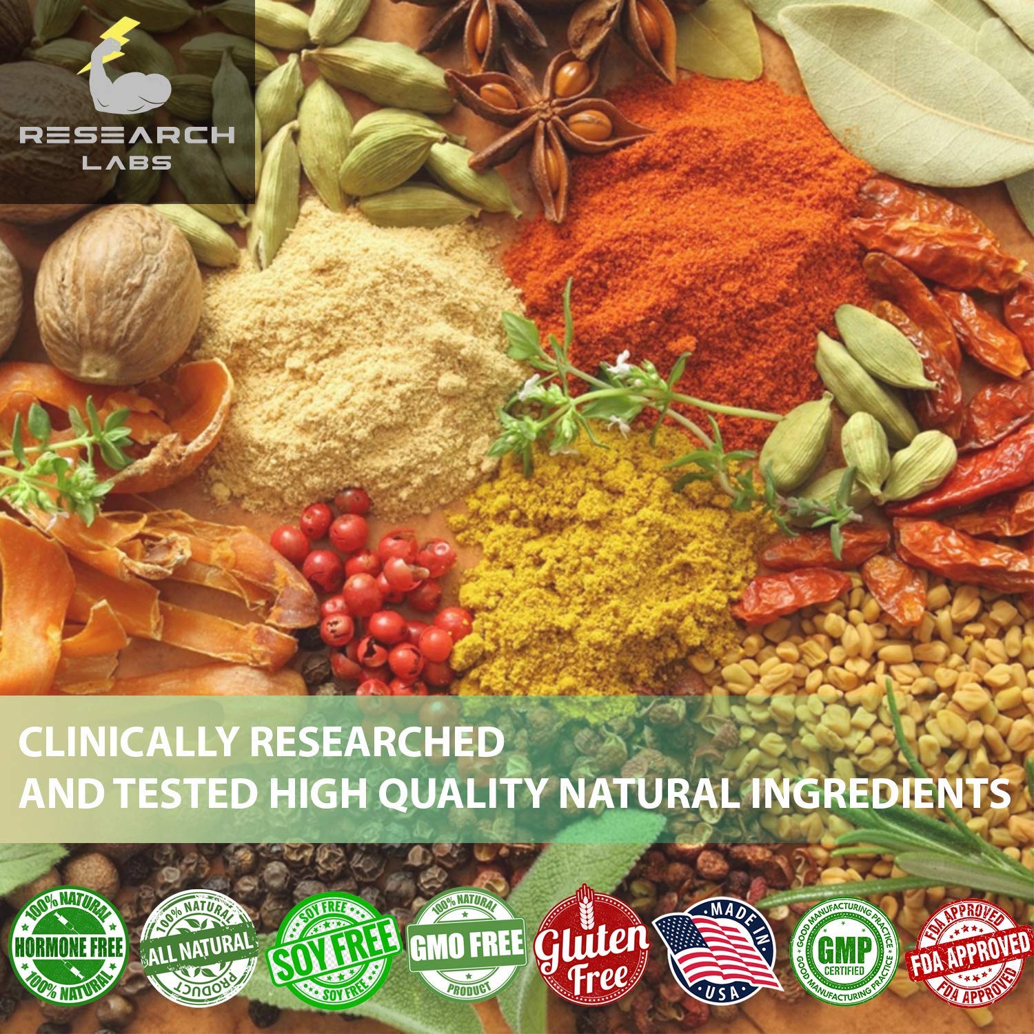 Research Labs Thyroid Support + Iodine Supplement - Energy, Metabolism, Focus Research Labs