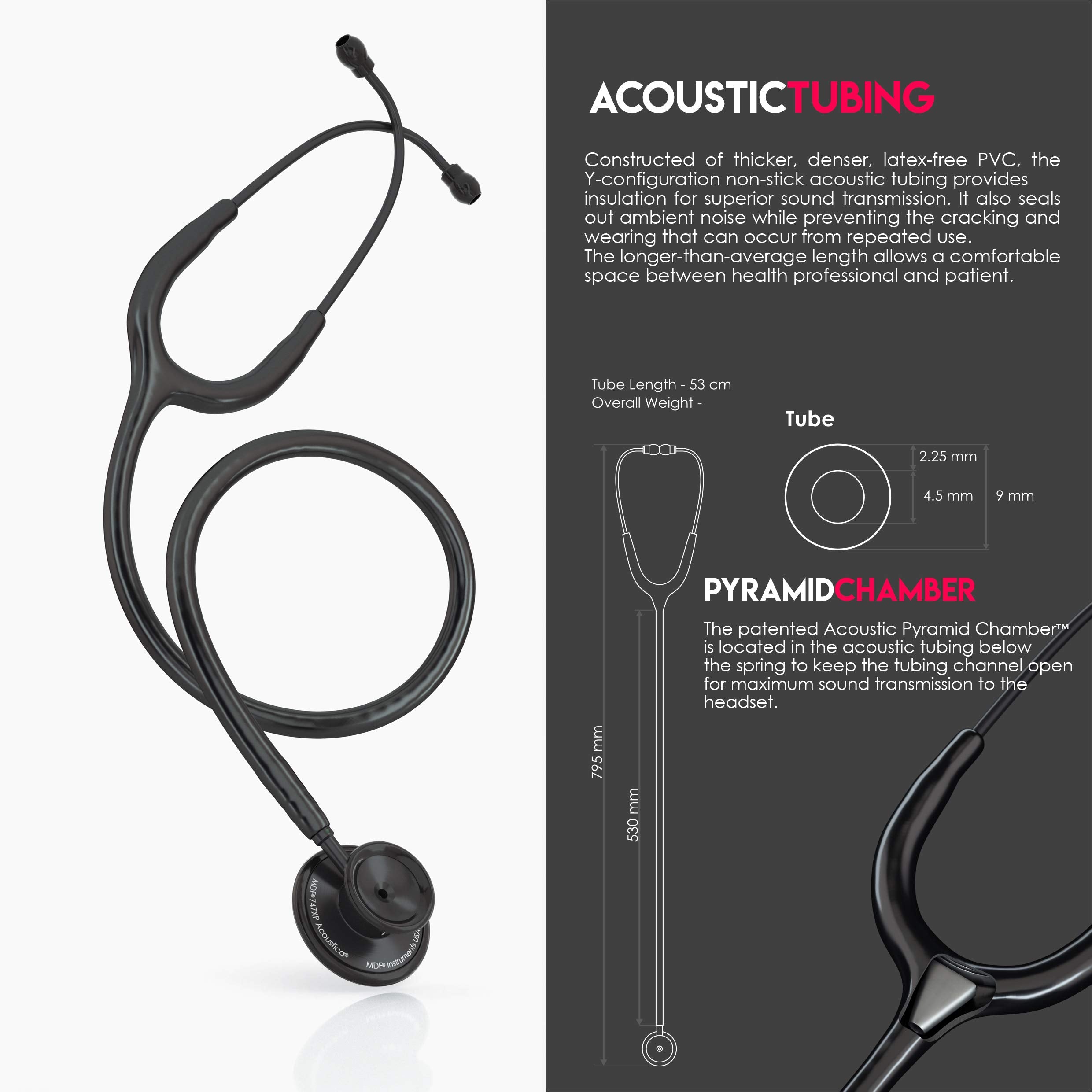 MDF Acoustica Lightweight Stethoscope for Doctors, Nurses, Students MDF Instruments