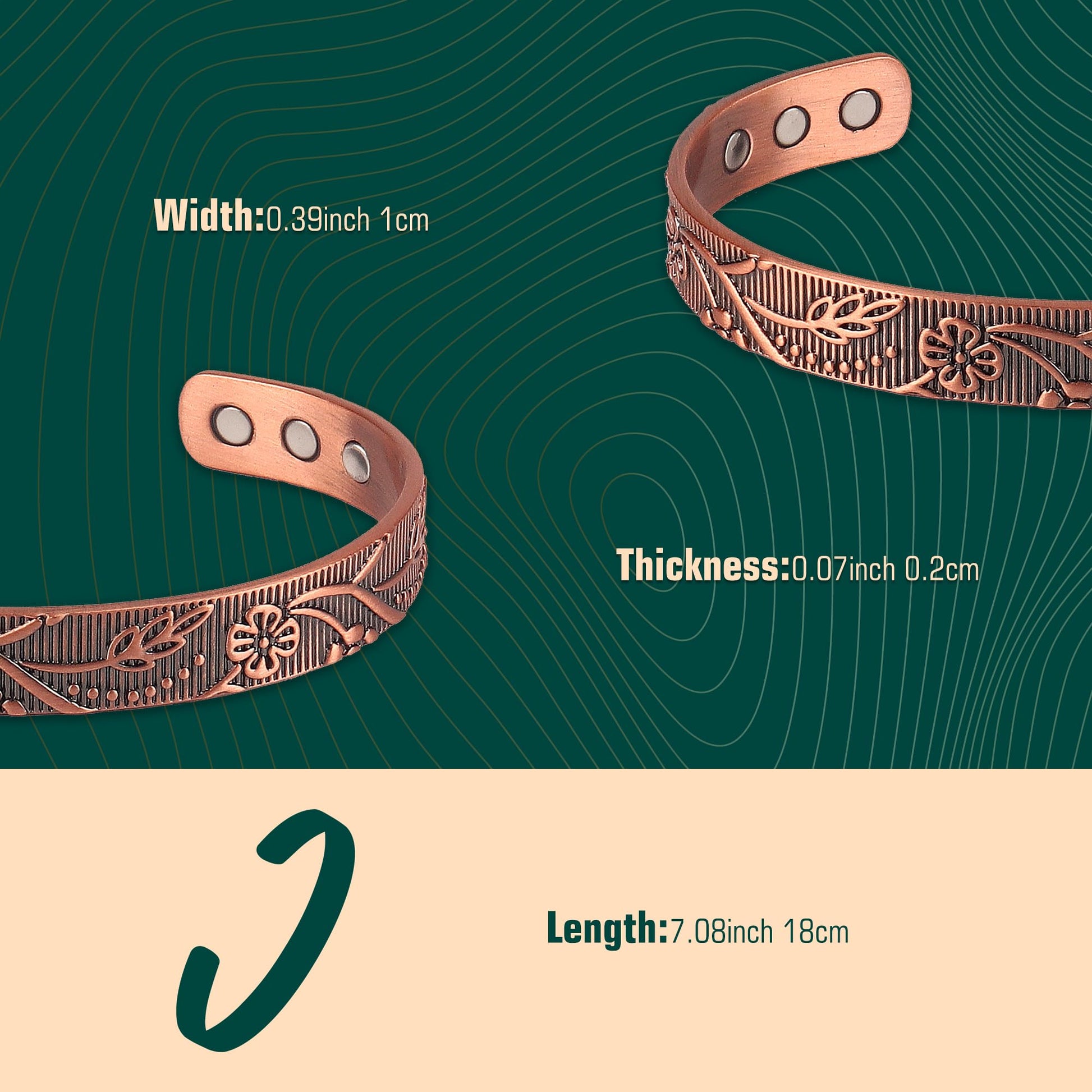 FASCIO Copper Bracelets and Copper Ring for Women Men,Adjustable Magnetic Lymphatic FASCIO