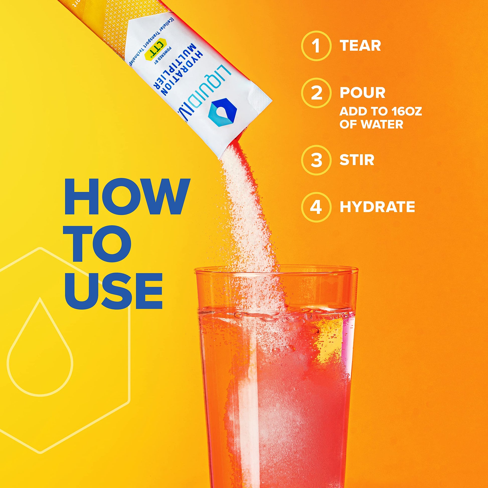 Liquid I.V. Hydration Multiplier + Immune Support - Tangerine - Hydration Powder Packets Liquid I.V.