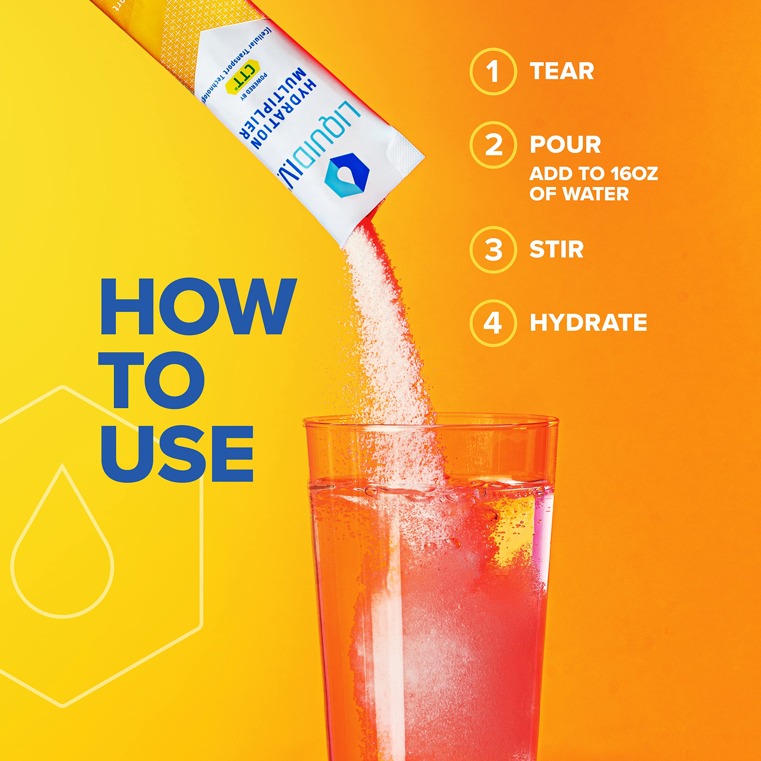 Liquid I.V. Hydration Multiplier + Immune Support - Tangerine - Hydration Powder Packets Liquid I.V.