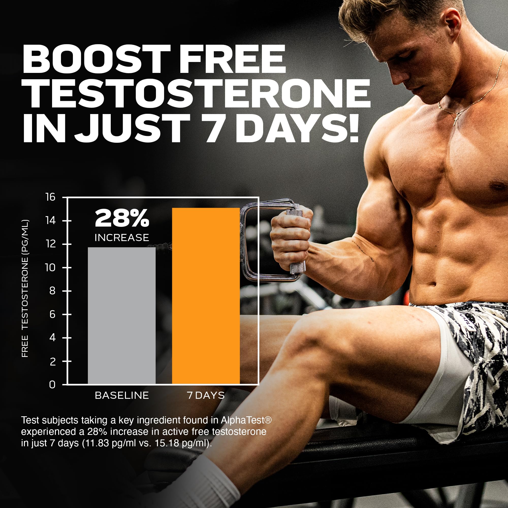 Testosterone Booster for Men, MuscleTech AlphaTest, Tribulus Terrestris & Boron Suppleme MuscleTech