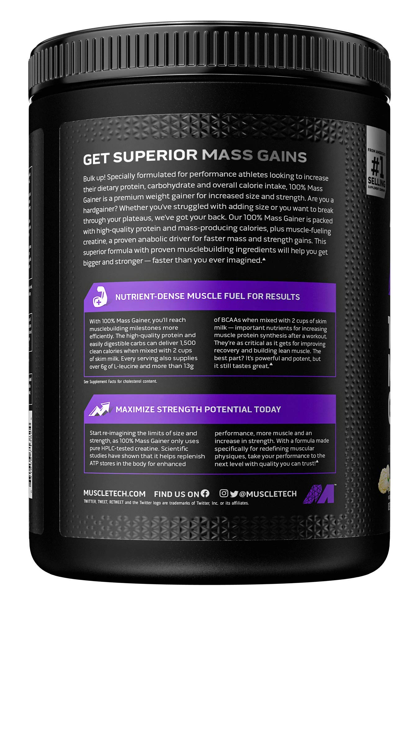 Mass Gainer MuscleTech 100% Mass Gainer Protein Powder Protein Powder for Muscle MuscleTech