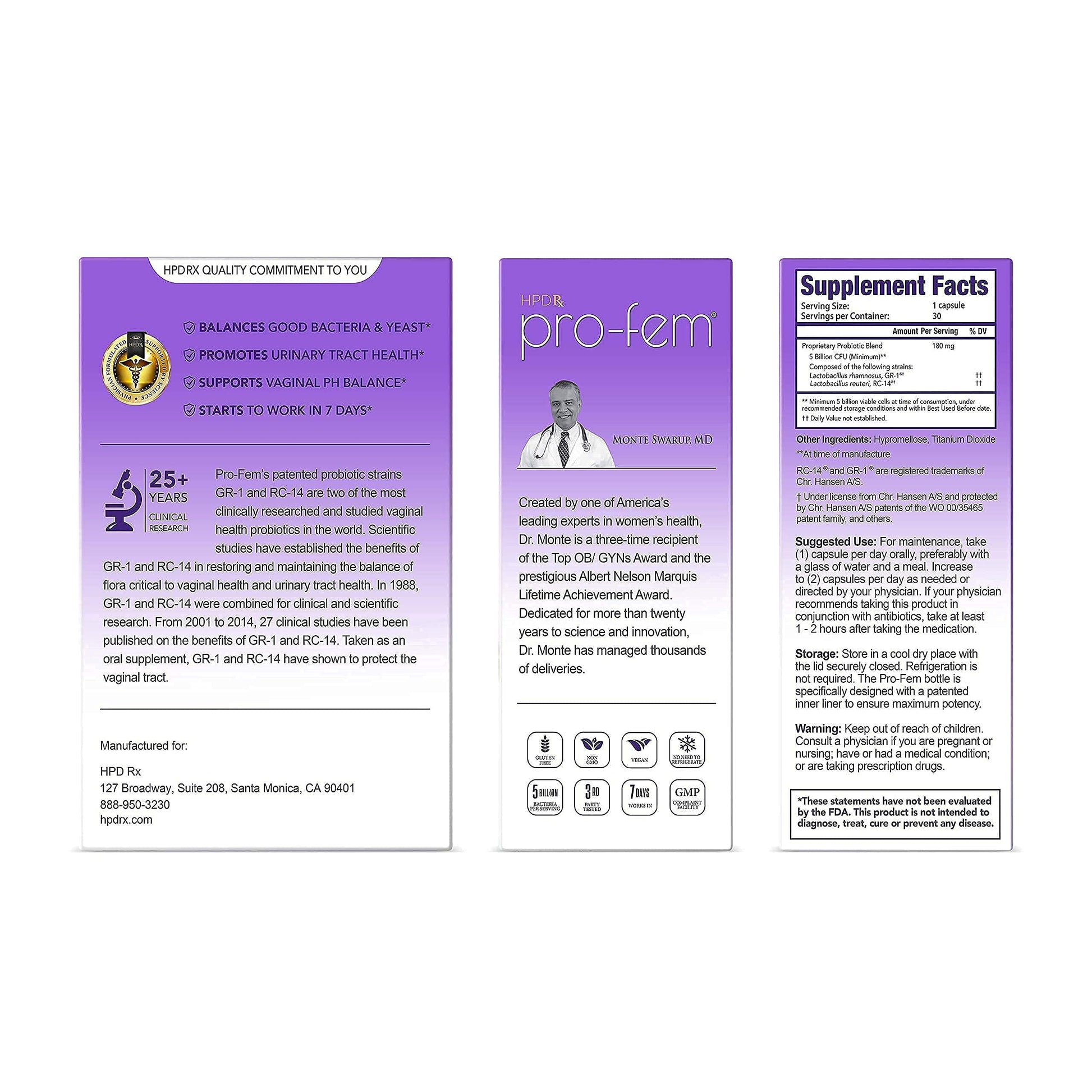 HPD Rx AHCC, Pro Fem, & ONE Bundle for Women HPD Rx