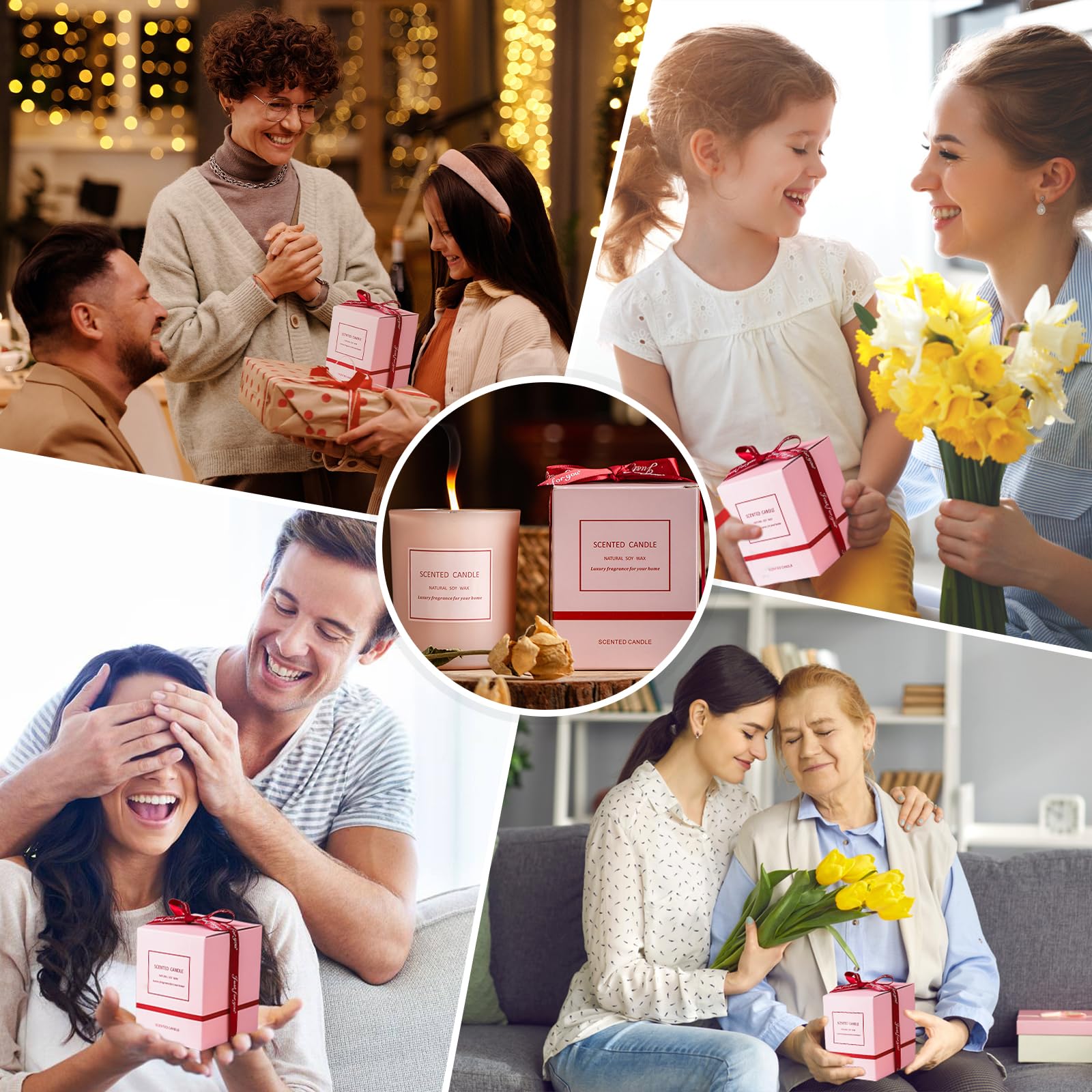 POWSHELF Scented Candle Gifts for Women, Bathroom Decor Candle for Home Scented, 5.5 Oz Jar POWSHELF