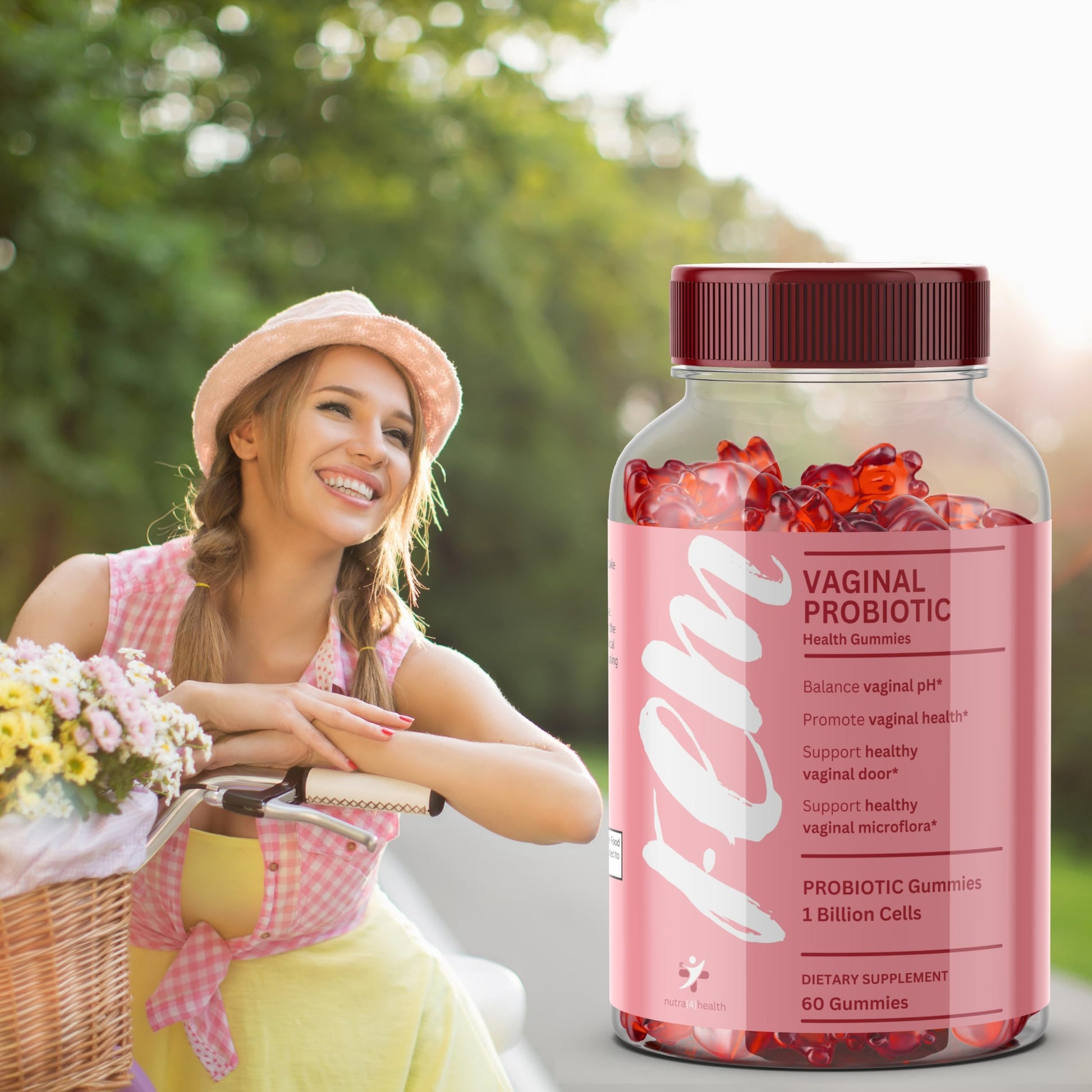 FEM Vaginal Probiotic Gummies for Women - Promotes pH Balance, Healthy Vaginal Odor & Urinary nutra4health