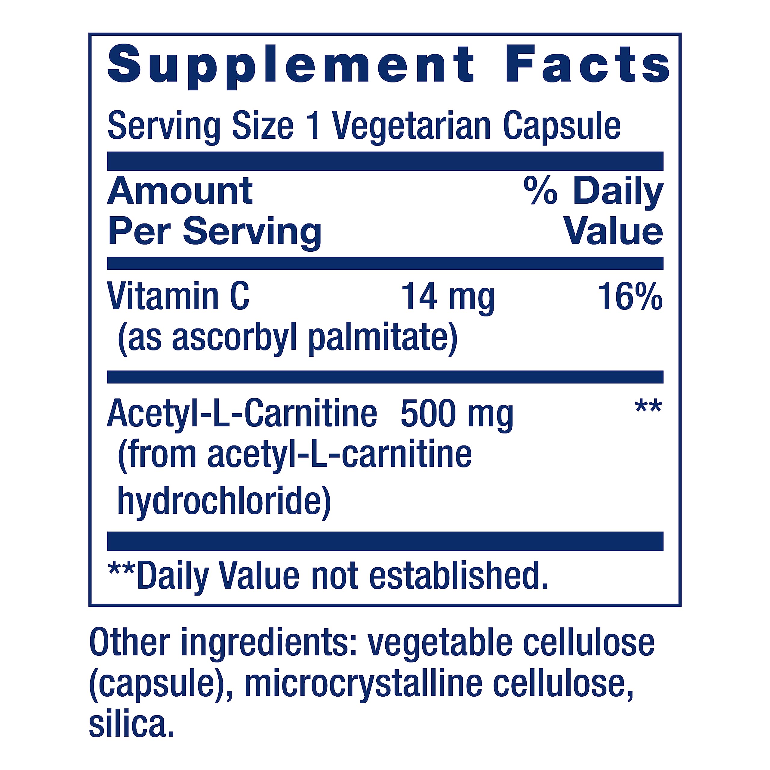 Life Extension Acetyl-L-Carnitine, Acetyl-L-Carnitine, vitamin C, Brain, mood & nerve health Life Extension