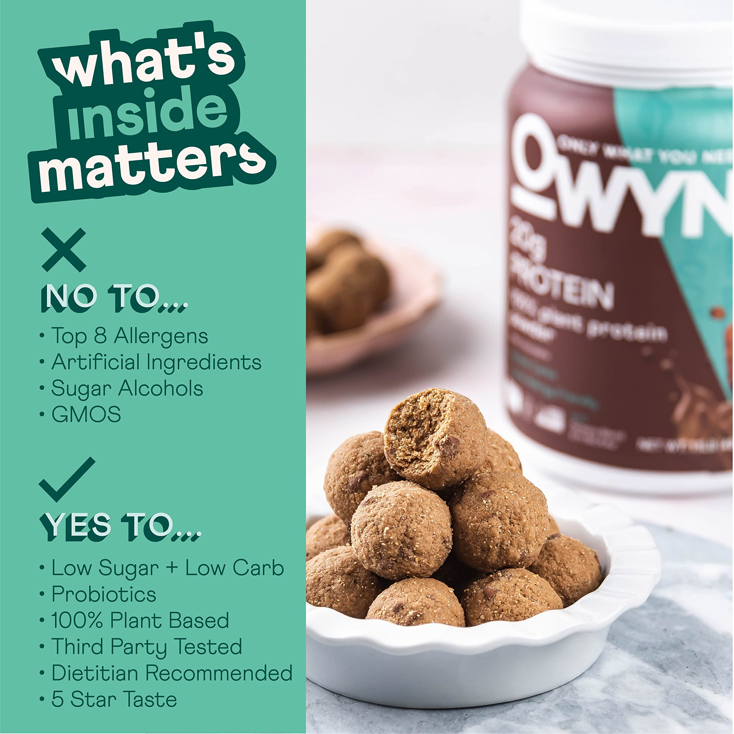 OWYN Only What You Need Vegan Protein Powder, 20g Plant Based Protein, Probiotics OWYN Only What You Need