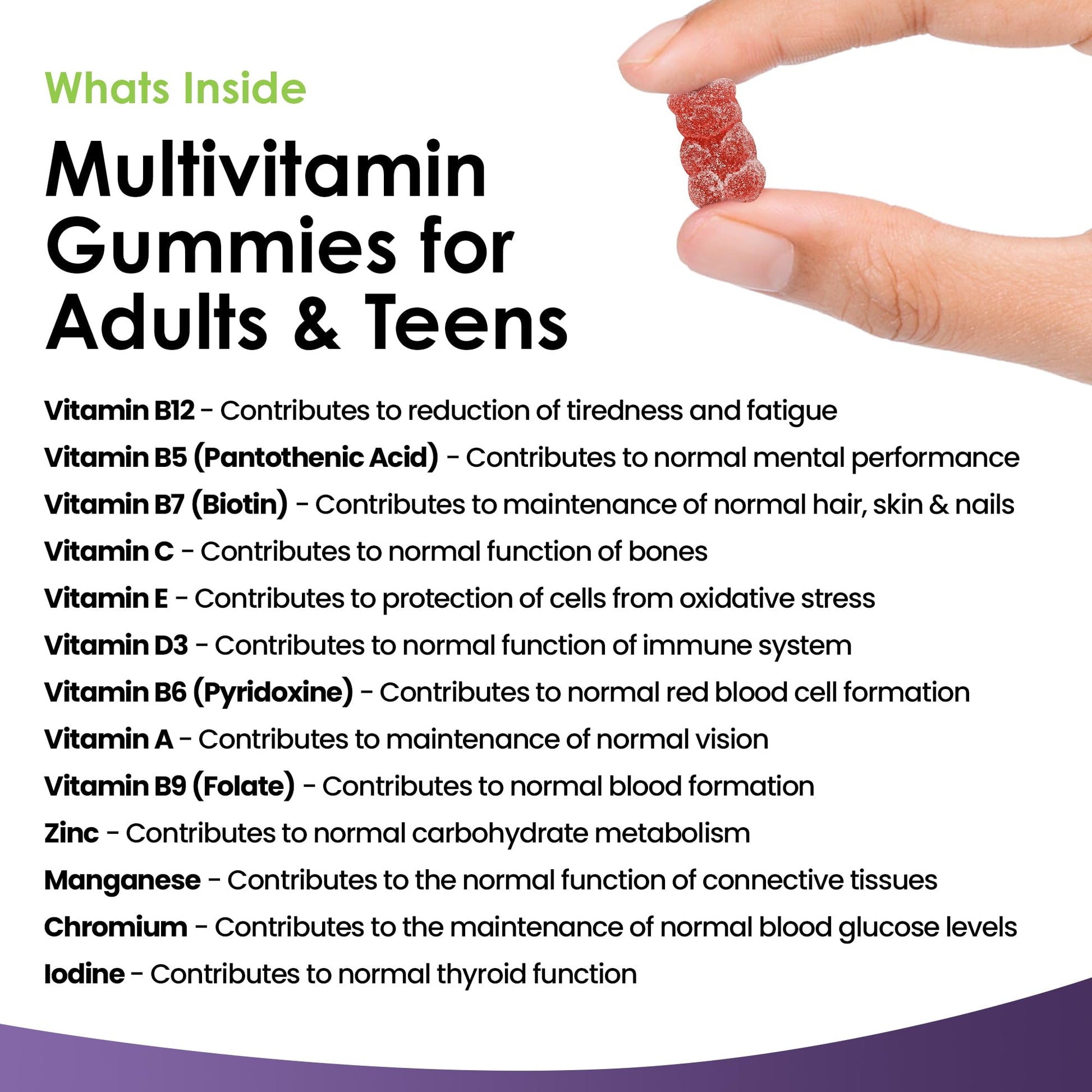 Multivitamin Gummies High Strength for Men Women - Vegetarian +14 Essential Vitamins NEW LEAF PRODUCTS