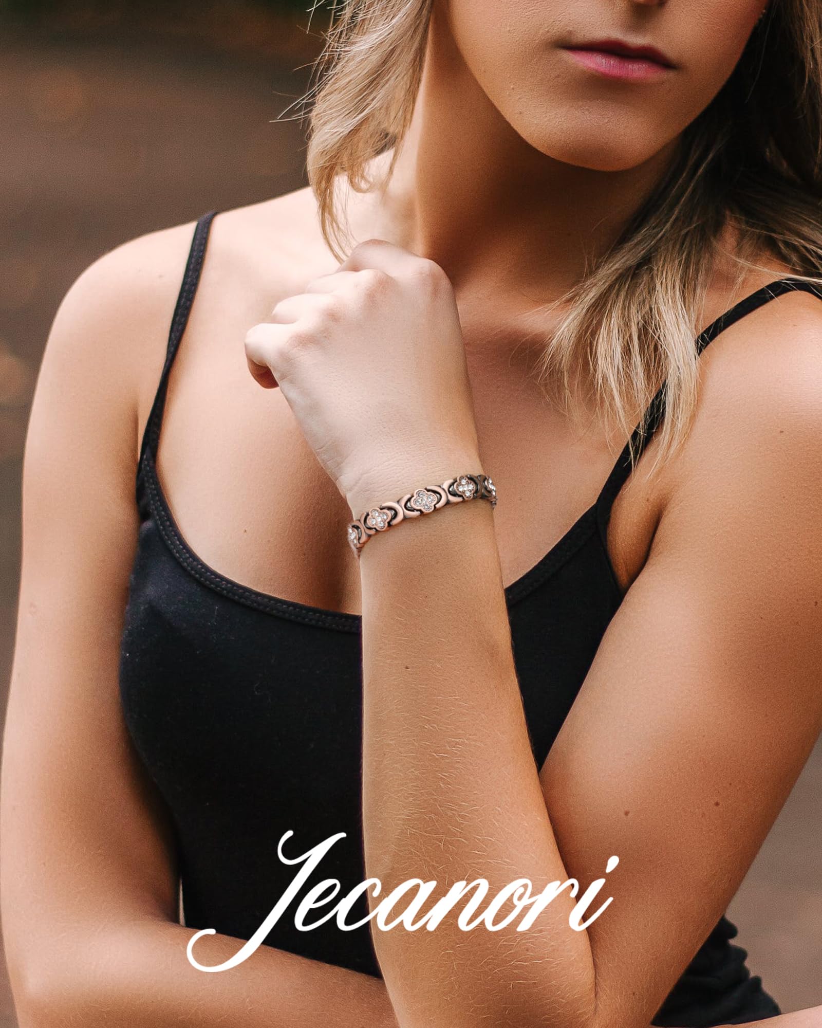 Jecanori Women's Pure Copper Bracelet, Ultra Strength Magnetic Copper Bracelets for Women Jecanori