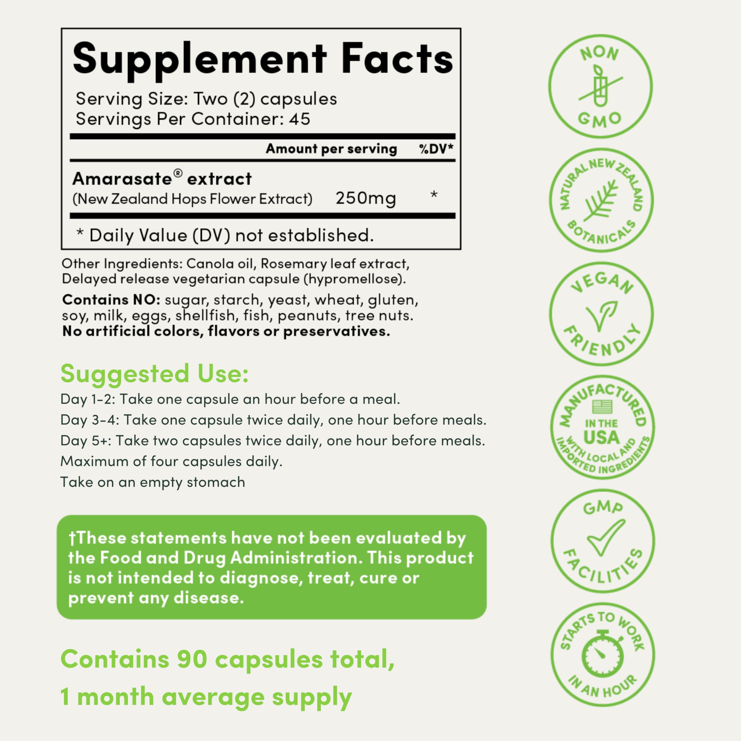 Calocurb Calorie Control Supplement, Natural GLP-1 Activator, 90 Count (1 Month Average Calocurb