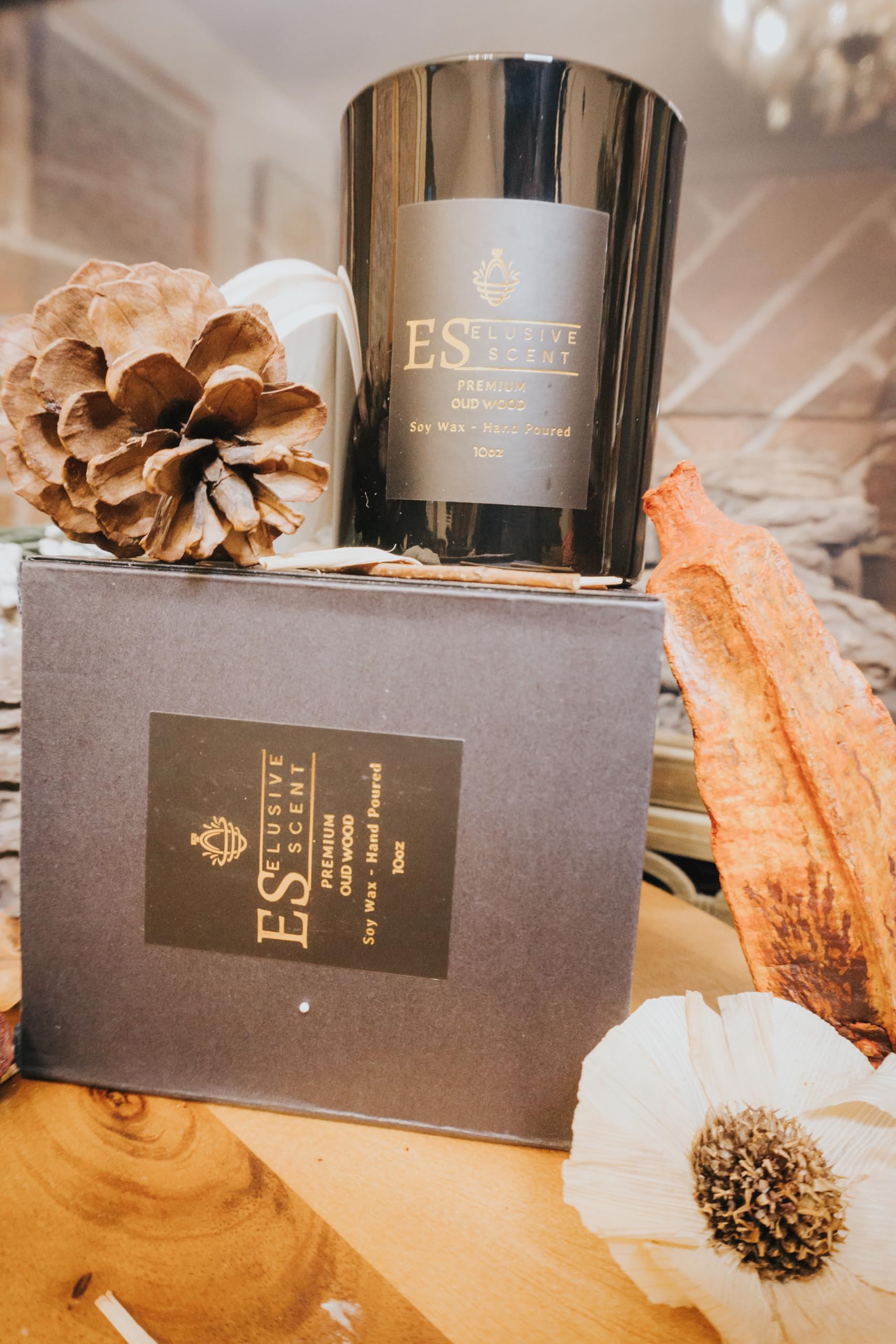 Oud Wood | 10oz | Premium Candle | Scented Candle | Aromatherapy | Essential Fragrance Oils 