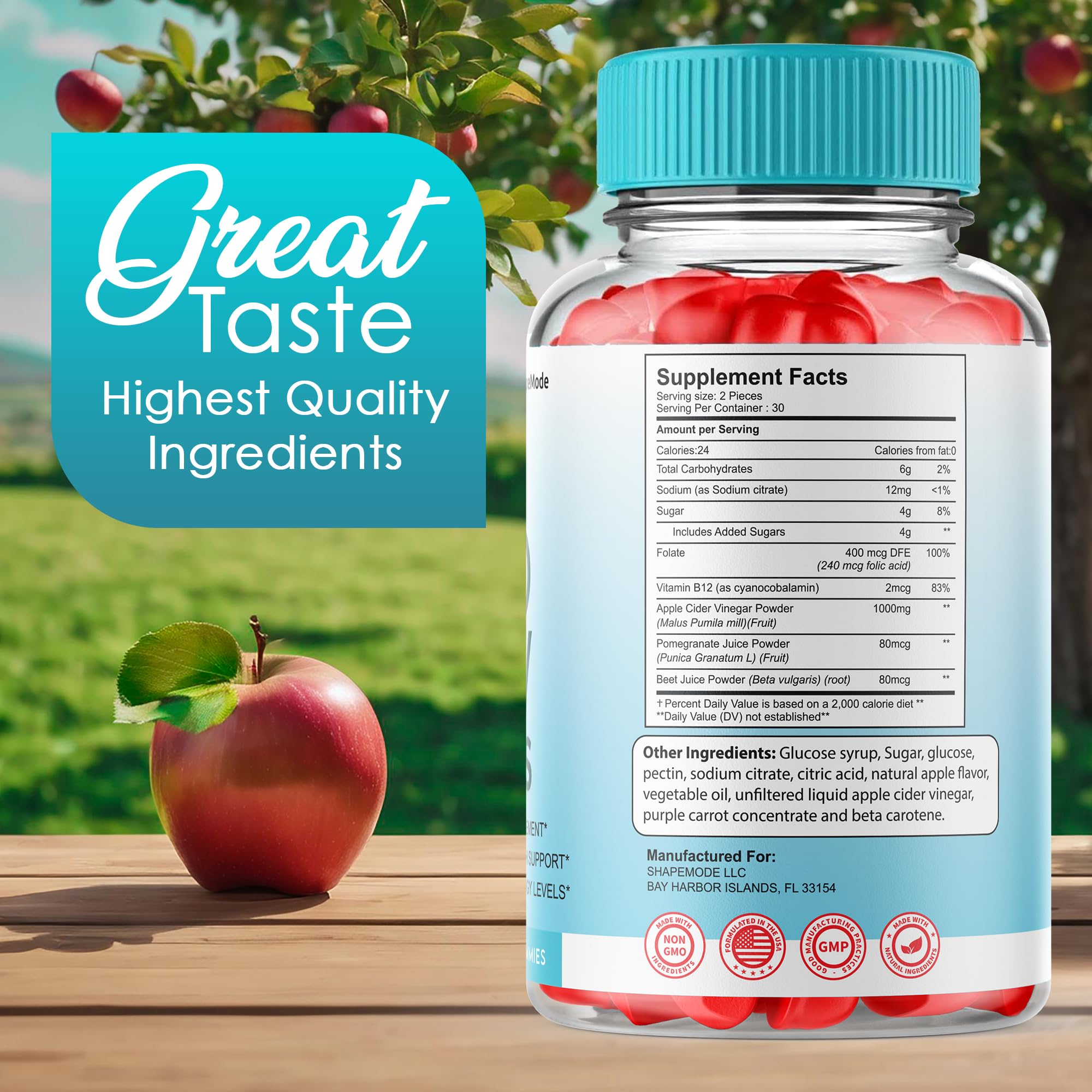 Keto Genesis ACV Gummies - Advanced Weight Loss, Genesis Keto Ketones Apple Cider SHAPEMODE