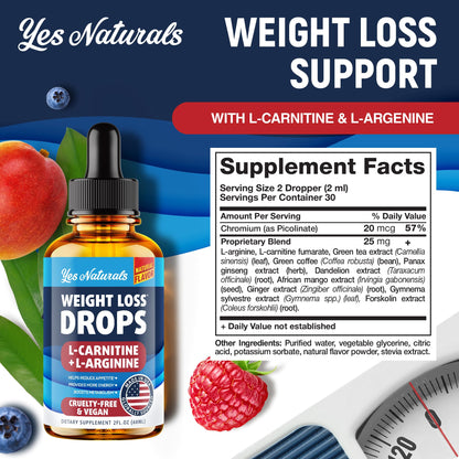 YES NATURALS! Weight Loss Drops - Natural Metabolism Booster & Appetite
