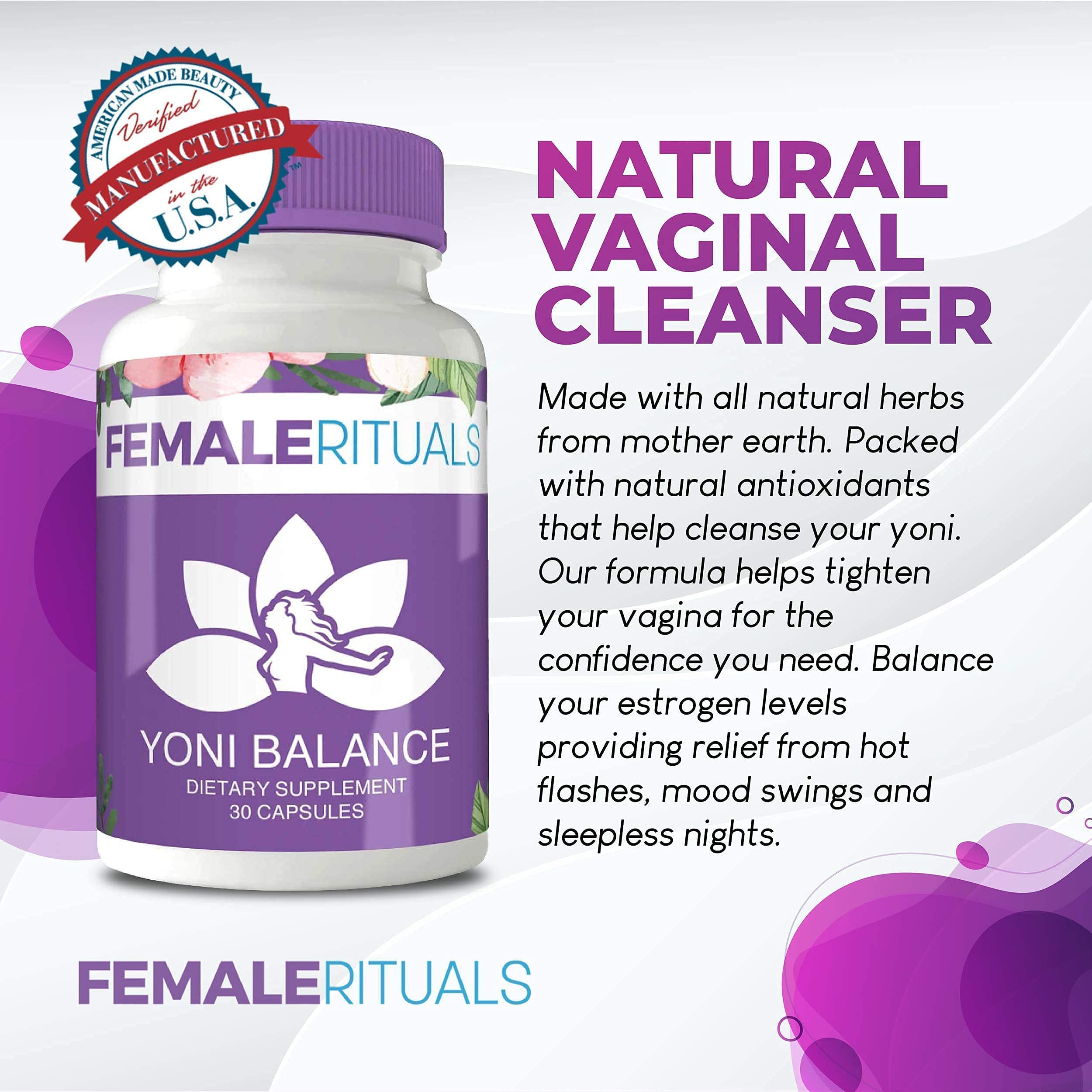 FEMALE RITUALS - Vaginal Moisturizer Boric Acid Suppositories for PH Balance - Bad Odors FEMALE RITUALS