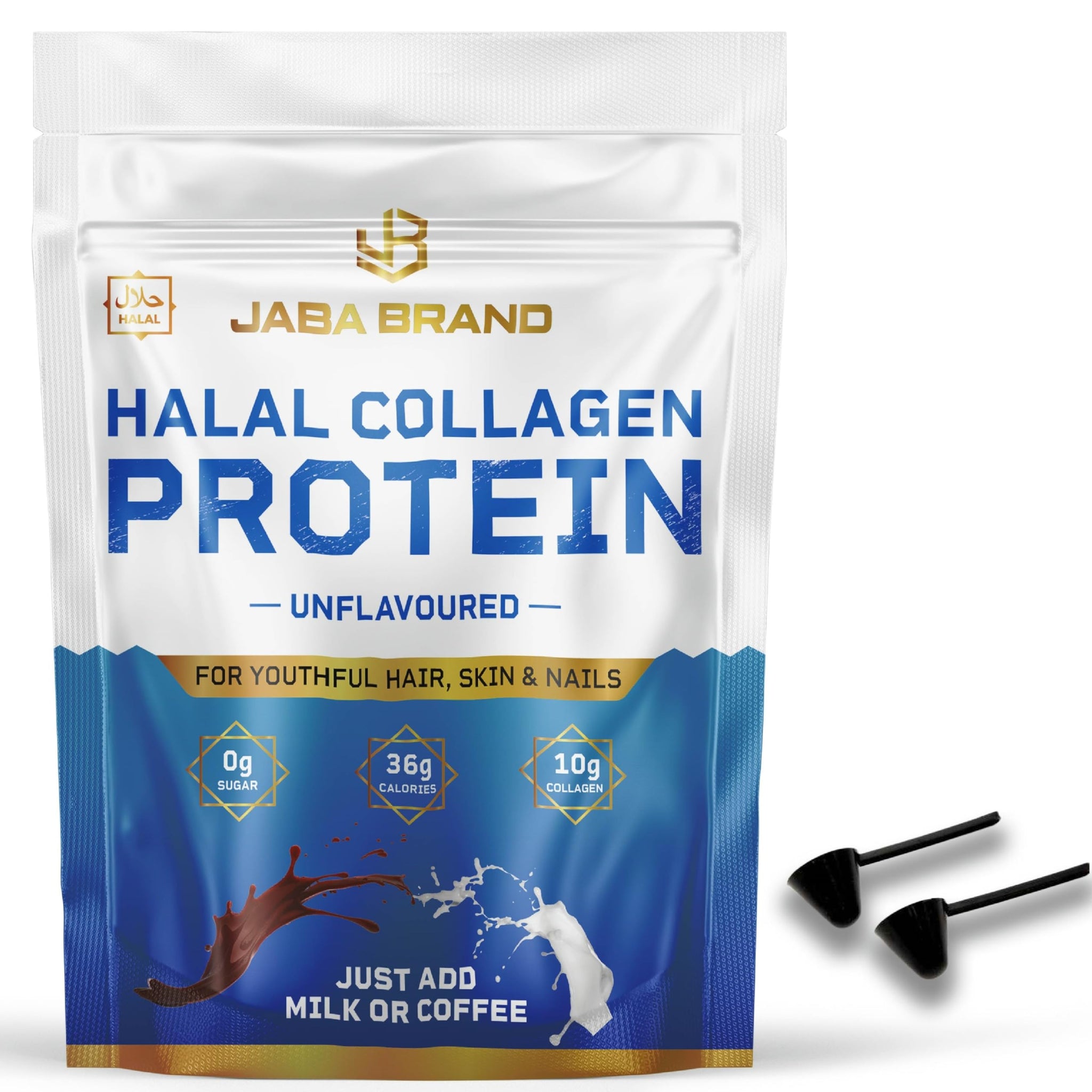 JABA BRAND - Halal Bovine Collagen Protein Powder for Hair, Nails, Joints and Skin