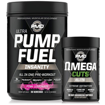 PMD Sports Ultra Pump Fuel Insanity - Pre Workout – Pink Lemonade (30 Servings) Sports