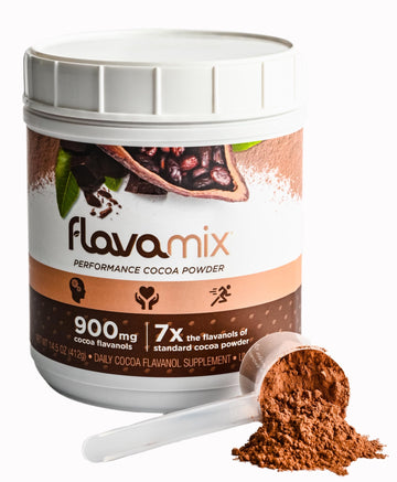 FlavaMix Performance Cocoa Powder | 900mg of Cocoa Flavanols | Promotes Heart & Brain