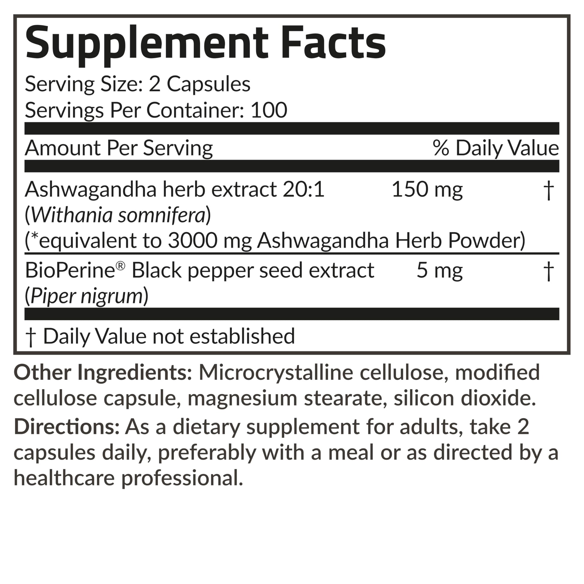 Futurebiotics Ashwagandha Extra Strength Stress & Mood Support with BioPerine Futurebiotics