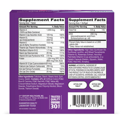 21st Century Prenatal with DHA, Tablets and Softgels, 120 Count