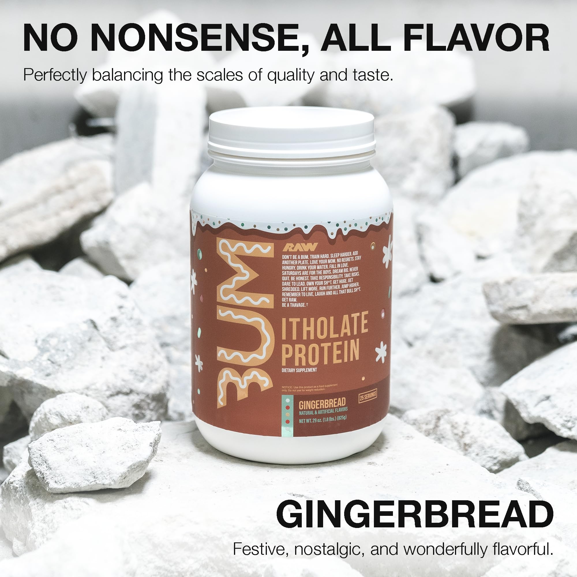 RAW Whey Isolate Protein Powder, Gingerbread (CBUM Itholate Protein) - 100% Grass RAW