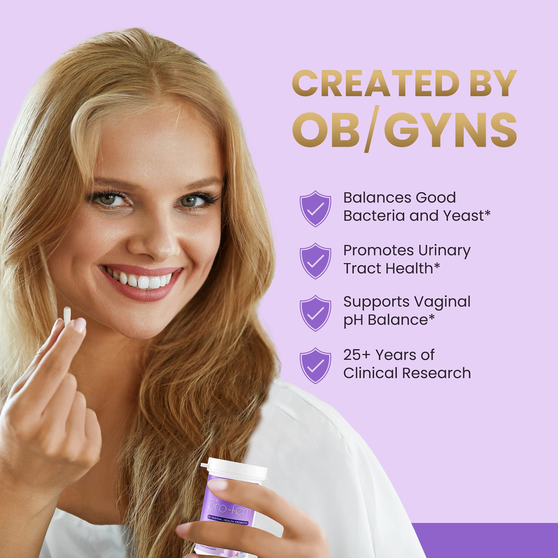 HPD Rx Pro-Fem #1 Vaginal Health Probiotic | Vaginal Probiotics | Clinically Proven to Promote Yeast & PH HPD Rx