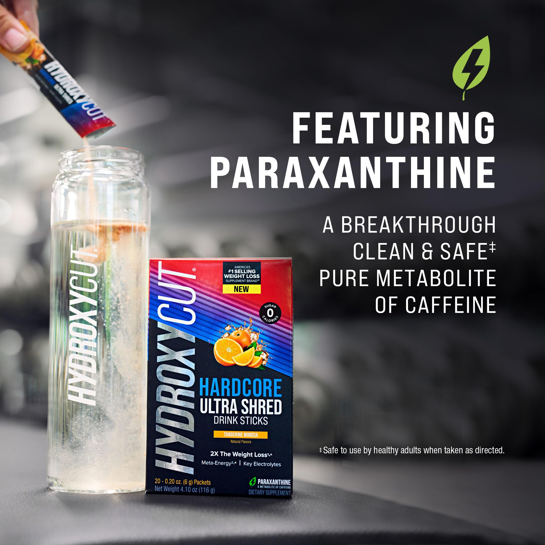 Hydroxycut Hardcore Ultra Shred Drink Sticks,Meta-Energy Drink Powder Metabolic Energy Hydroxycut