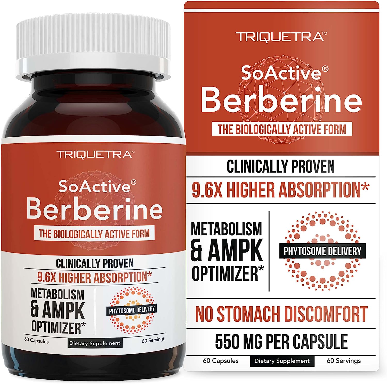 SoActive Berberine 550 mg: 9.6X Higher Absorption, Clinically Proven Most