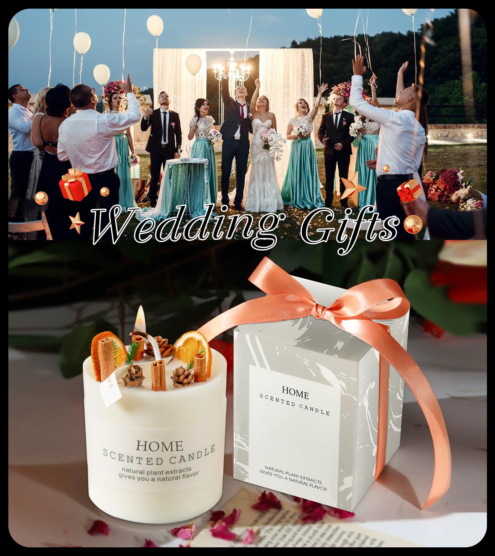 Candles Clearance | Eucalyptus & Orange Aromatherapy Candles | 10 oz Scented Candles Homarom