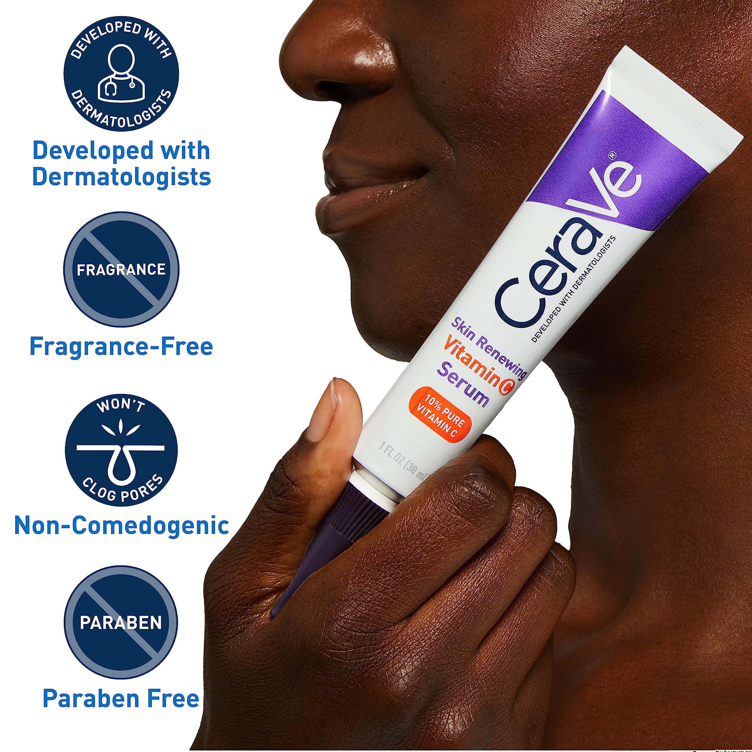 CeraVe Vitamin C Serum with Hyaluronic Acid | Skin Brightening Serum for Face CeraVe