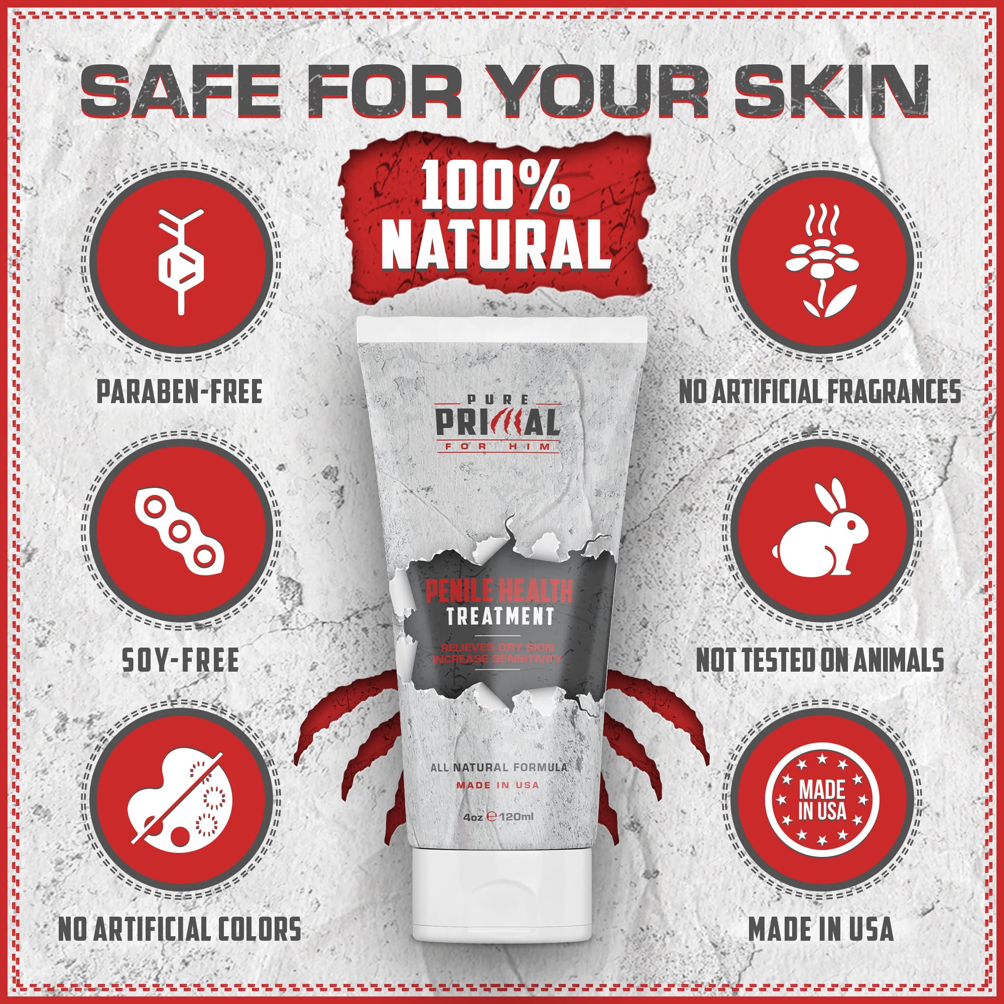 Pure Primal Premium Penile Health Cream - Advanced Moisturizing Penile Cream Pure Primal