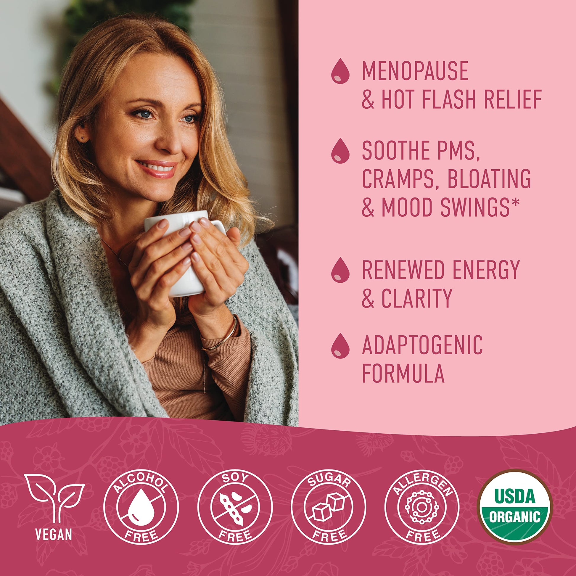 Hormone Balance Liquid Drops | With Stinging Nettle, Black Cohosh, Red Raspberry Leaf SMNutrition