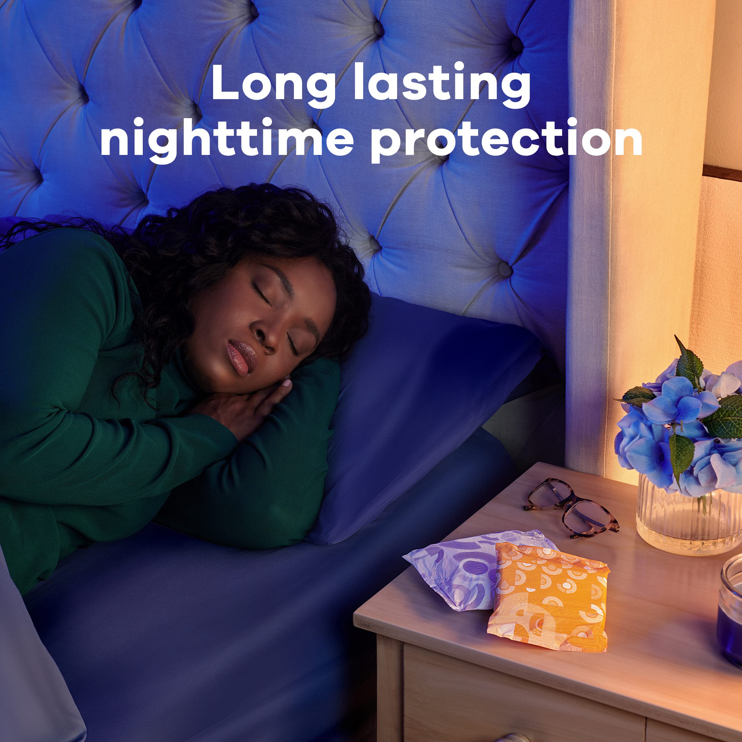 Always Maxi Overnight Pads with Wings, Size 5, Extra Heavy Overnight Always