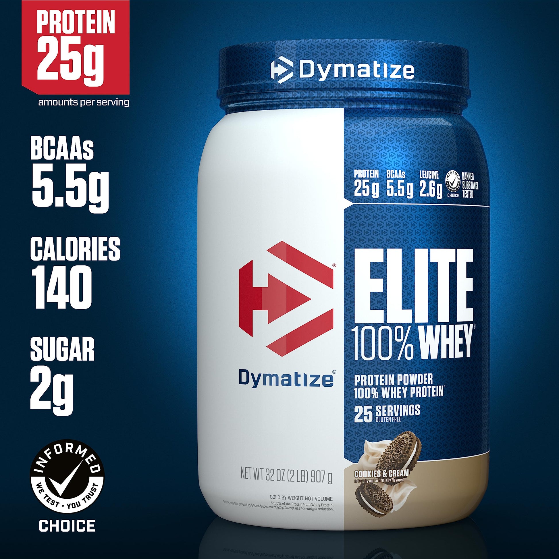 Dymatize Elite 100% Whey Protein Powder, Quick Absorbing & Fast Digesting for Optimal Dymatize