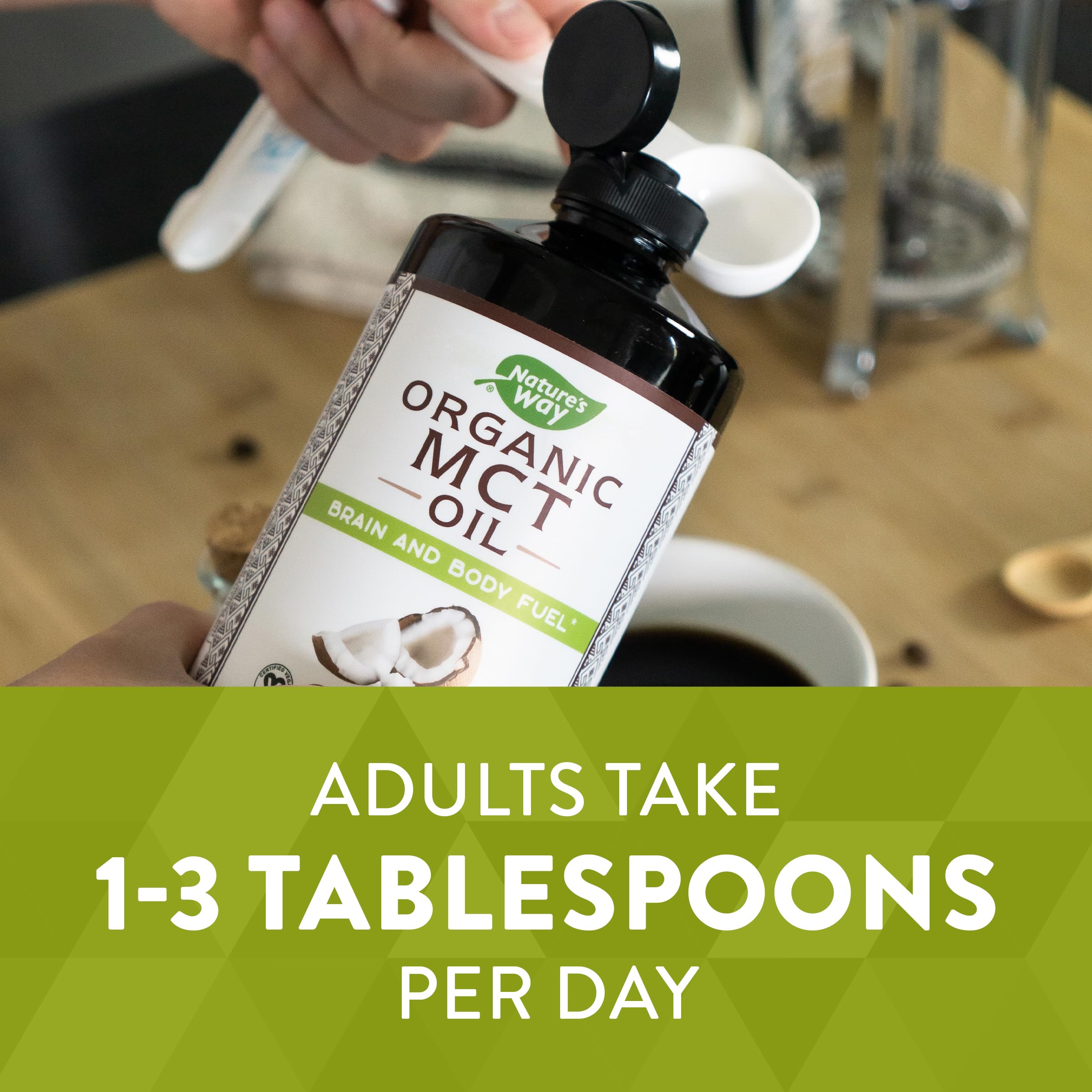 Nature's Way MCT Oil, Brain and Body Fuel from Coconuts*; Keto Paleo Certified Nature's Way